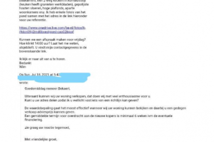 Er zijn fishing-mails in omloop die gestuurd worden aan makelaars afkoms